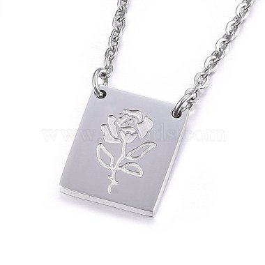 304 Stainless Steel Pendant Necklaces(NJEW-H496-02)-2