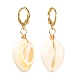 Natural Cowrie Shell Beads Dangle Earrings for Girl Women(EJEW-JE04641-01)-1