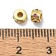 Rack Plating Brass Micro Pave Clear Cubic Zirconia Beads(KK-U014-08G)-2