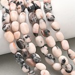 Natural Pink Zebra Jasper Beads Strands, Tumbled Stone, Nuggets, 6~13x5~8x4~8mm, Hole: 0.7mm, about 17~22pcs/strand, 6.89~7.09 inch(17.5~18cm)(G-C286-A19)