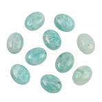Natural Amazonite Cabochons, Oval, 9x7x3.5mm(G-F837-01A)
