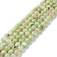 Assembled Synthetic Green Fluorite and Selenite Beads Strands, Round, 8mm, Hole: 1.2mm, about 50pcs/strand, 15.94''(40.5cm)(G-K317-A16)