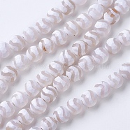 Natural Grade A Agate Beads Strands, Dyed & Heated, Round, Faceted, White, 8mm, Hole: 1.2mm, about 48pcs/strand, 15.1 inch(38.5cm)(G-G752-01-8mm)