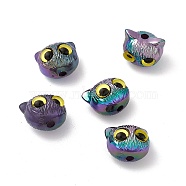UV Plating Acrylic Beads, Cat Bead, Medium Purple, 16.5x19x16mm, Hole: 3.5mm(PACR-M003-08C)