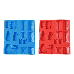 Rectangle DIY Food Grade Silicone Mold, Cake Molds(Random Color is not Necessarily The Color of the Picture), Random Color, 260x233x26mm, Inner Diameter: 36~78X26~109mm(DIY-K075-36)