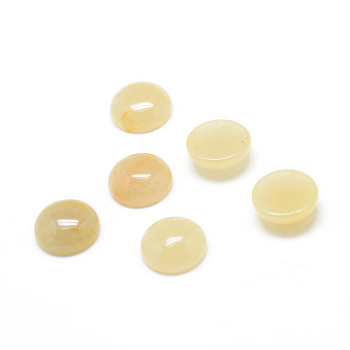 Natural Topaz Jade Gemstone Cabochons, Half Round, 16x6mm