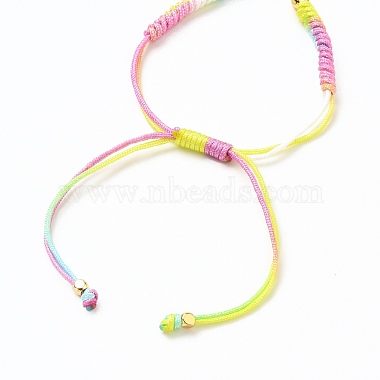 Adjustable Segment Dyed Polyester Bracelet Making(AJEW-JB00793)-3
