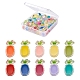 100Pcs 10 Colors Transparent Enamel Acrylic Beads(TACR-CD0001-09)-1