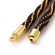 Bracelets argentés en corde de nylon(MAK-C003-03G-26)-3
