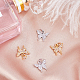 Brass Micro Pave Clear Cubic Zirconia Charms(ZIRC-CA0001-02)-4