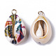 Printed Natural Cowrie Shell Pendants(X-SSHEL-R047-02-B01)-3