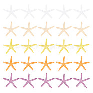 20Pcs 5 Colors PVC Starfish Display Decorations, for Fish Tank Landscaping Decoration Ornaments Wind Chimes Drifting Bottle Material, Mixed Color, 58x61x4mm, 4pcs/color(DJEW-GO0001-04)