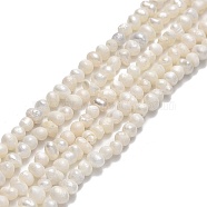 Natural Cultured Freshwater Pearl Beads Strands, Potato, Beige, 2.5~3x3.5~4.5x3~4mm, Hole: 0.5mm, about 119~124pcs/strand, 13.78~13.90 inch(35~35.3cm)(X-PEAR-F018-11)