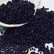 Baking Paint Glass Seed Beads, Cylinder, Black, 2x1.5mm, Hole: 1mm, about 50398pcs/pound(SEED-S042-05B-79)