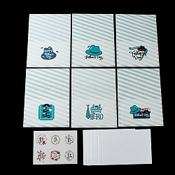 Father's Day Gift Cards, with Envelope and Sticker, Dark Turquoise, 100x150x0.6mm(AJEW-E058-02E)