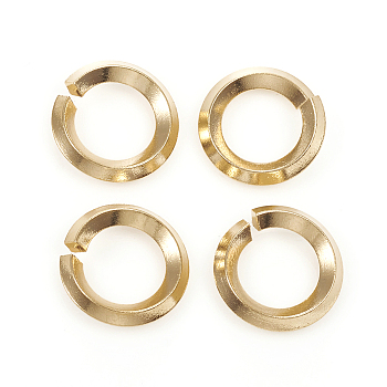 304 Stainless Steel Jump Ring, Open Jump Rings, Golden, 10 Gauge, 14x2.5mm, Inner Diameter: 9mm