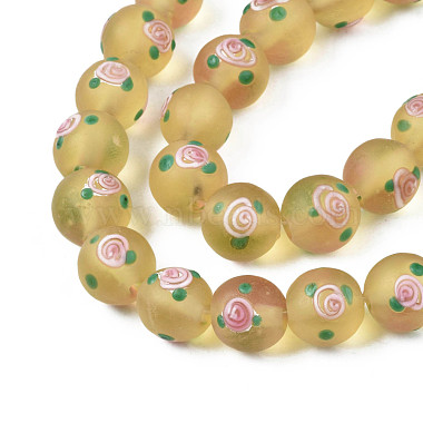 Handmade Frosted Lampwork Beads Strands(LAMP-N021-39D)-3