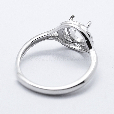 Rhodium Plated 925 Sterling Silver Finger Ring Components(STER-G027-15P)-3
