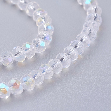 Chapelets de perles en verre galvanoplastique(X-EGLA-J047-3x2mm-AB03)-3