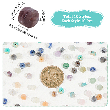 100Pcs 10 Styles Natural & Synthetic Mixed Gemstones Beads(G-NB0004-88)-2