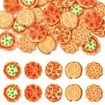 30Pcs 5 Styles Resin Imitation Pizza, Simulation Food, Pretending Prop Decorations, Mixed Color, 28.5~31x5~7mm, 6pcs/style(RESI-CJ0005-27)