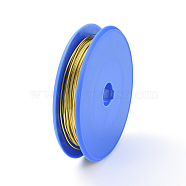 Round Copper Craft Wire, for Jewelry Making, Golden, 0.6mm, about 30m/roll(CWIR-E004-0.6mm-G)