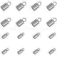 304 Stainless Steel Cord Ends, End Caps Glue in Barrel End Caps, Cord Finding for Jewelry Making, Stainless Steel Color, 68x52x11mm, 100pcs/box(STAS-UN0001-94P)