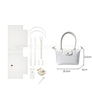PU Leater Handmade DIY Bag Making Material Sets, Handbag, White, 20.5x15.5x12cm(PW-WG96450-05)