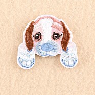 Puppy Computerized Embroidery Cloth Iron on/Sew on Patches, Costume Accessories, Appliques, Beagle Dog, Colorful, 3.9x4.2cm(X-DIY-F030-16S)