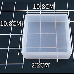 DIY Food Grade Silicone Molds, Resin Casting Molds, For UV Resin, Epoxy Resin Jewelry Pendants Making, Square, 108x108x22mm(SIMO-PW0020-06A)