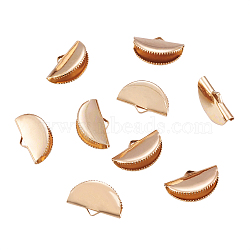 Iron Ribbon Ends, Light Gold, 12.5x20x7mm, Hole: 2x3mm, 50pcs/bag(IFIN-TAC001-06C-KCG)