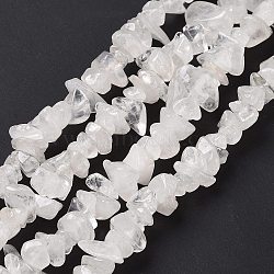 Natural Quartz Crystal Chips Beads Strands, Rock Crystal Beads, 5mm, Hole: 0.3mm.(F019-1)