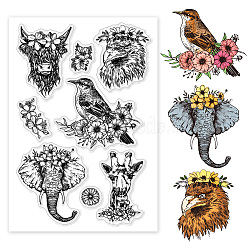 Custom PVC Plastic Clear Stamps, for DIY Scrapbooking, Photo Album Decorative, Cards Making, Bird, 160x110mm(DIY-WH0618-0089)