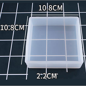 DIY Food Grade Silicone Molds, Resin Casting Molds, For UV Resin, Epoxy Resin Jewelry Pendants Making, Square, 108x108x22mm