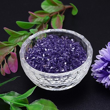 Faceted Imitation Austrian Crystal Bead Strands, Grade AAA, Bicone, Medium Purple, 4x4mm, Hole: 0.7~0.9mm, about 1440pcs/bag