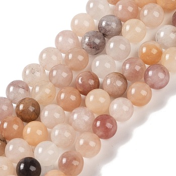 Natural Quartz Beads Strands, Round, 8mm, Hole: 1mm, about 45~47pcs/strand, 15.16''(38.5cm)