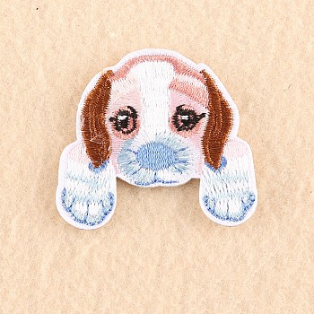 Puppy Computerized Embroidery Cloth Iron on/Sew on Patches, Costume Accessories, Appliques, Beagle Dog, Colorful, 3.9x4.2cm
