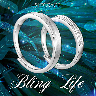 anneaux ajustables Shegrace 925 en argent sterling(JR649A)-3
