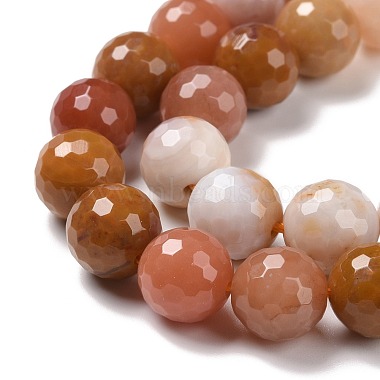Chapelets de perles en bois pétrifié naturel(G-E571-15C)-4