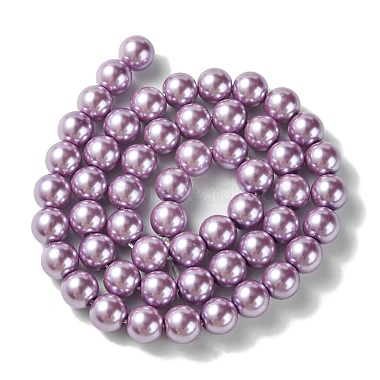 Eco-Friendly Glass Pearl Beads Strands(HY-A008-8mm-RB056)-2