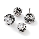 Crown 316 Surgical Stainless Steel Pave Clear Cubic Zirconia Ear False Plugs for Women Men(EJEW-Z050-44B-AS)-2