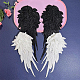 2 Pairs 2 Style Angel Wing Polyester Embroidery Lace Appliques(DIY-FG0003-89B)-3