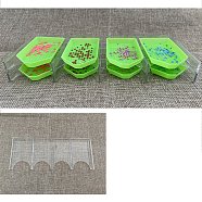 Plastic Diamond Painting Tray Organizers, including 8 Diamond Tray, Clear, 232x94x30mm(DIAM-PW0001-044)