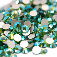 Glass Flat Back Rhinestone, Grade A, Back Plated, Faceted, AB Color, Half Round, Peridot, 4.6~4.8mm(RGLA-C002-SS20-214AB)