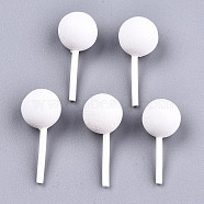 Handmade Polymer Clay 3D Lollipop Embellishments, for Party DIY Decorations, White, 21~26x10.5mm(CLAY-T016-82G)