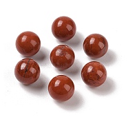 Natural Red Jasper No Hole Sphere Beads, Round, 10mm(G-K353-04A-07)