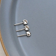 Brass Mouse Ear Head Pins, for Baroque Pearl Making, Platinum, 12.5x5mm(BAPE-PW0002-21B)