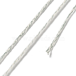 20M Polycotton Braided Cord, Flat, for DIY Jewelry Making, Medium Aquamarine, 2x0.7mm, about 21.87 Yards(20m)/Roll(OCOR-G015-03A-18)