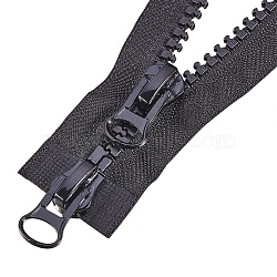 BENECREAT Garment Accessories, Zip-fastener Components, Nylon and Resin Open End Zipper, Black, 82.5x3.5x1.25cm(FIND-BC0001-13)