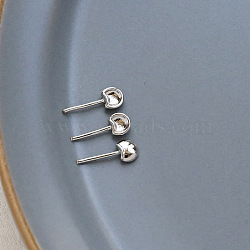 Brass Mouse Ear Head Pins, for Baroque Pearl Making, Platinum, 12.5x5mm(BAPE-PW0002-21B)
